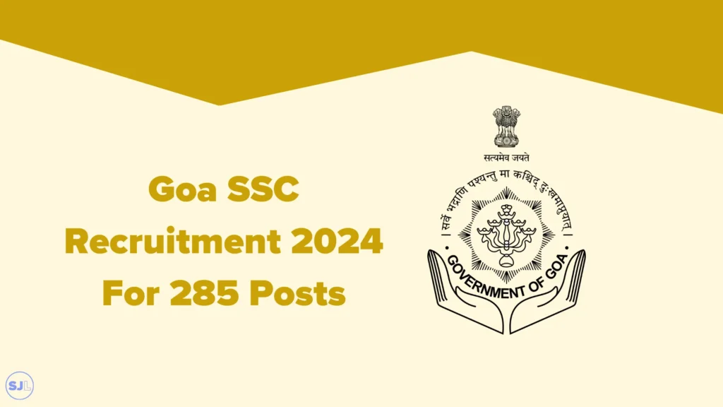 Goa SSC Recruitment 2024