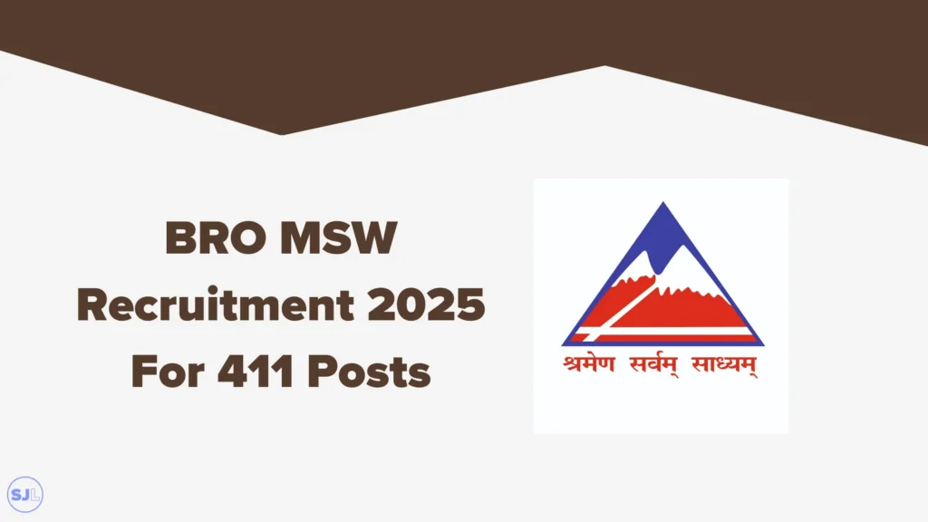 BRO MSW Recruitment 2025