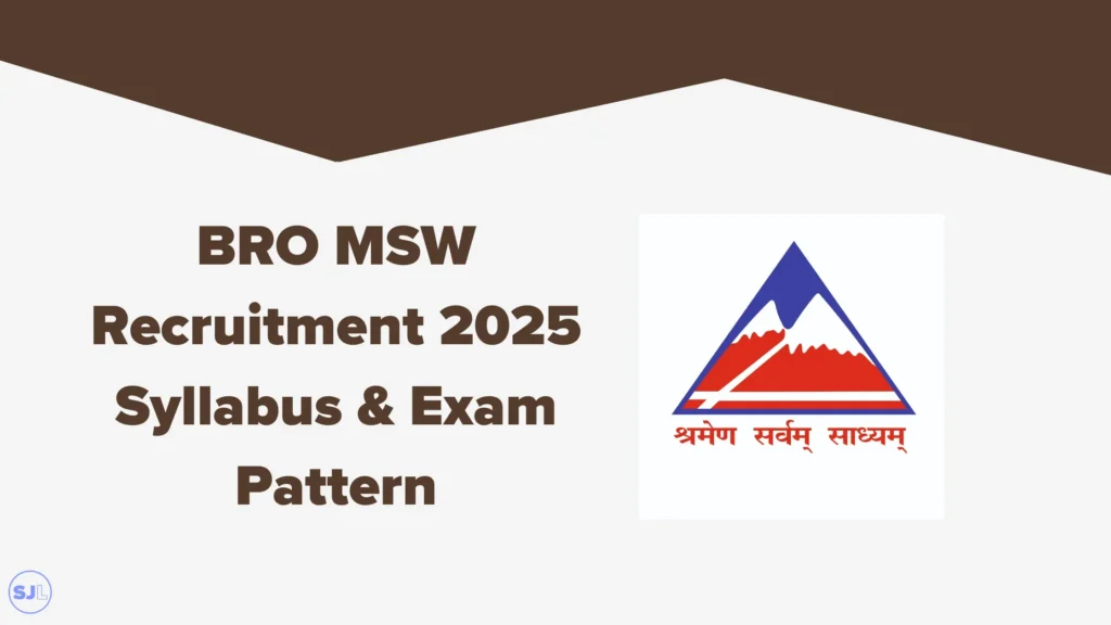 BRO MSW Recruitment 2025 Syllabus
